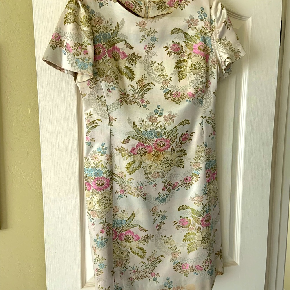 Vintage Satin Damaxk Dress